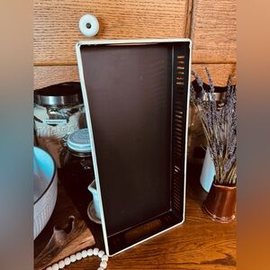 Hearth & Hand with Magnolia Black Metal Tray with White Trim made in India